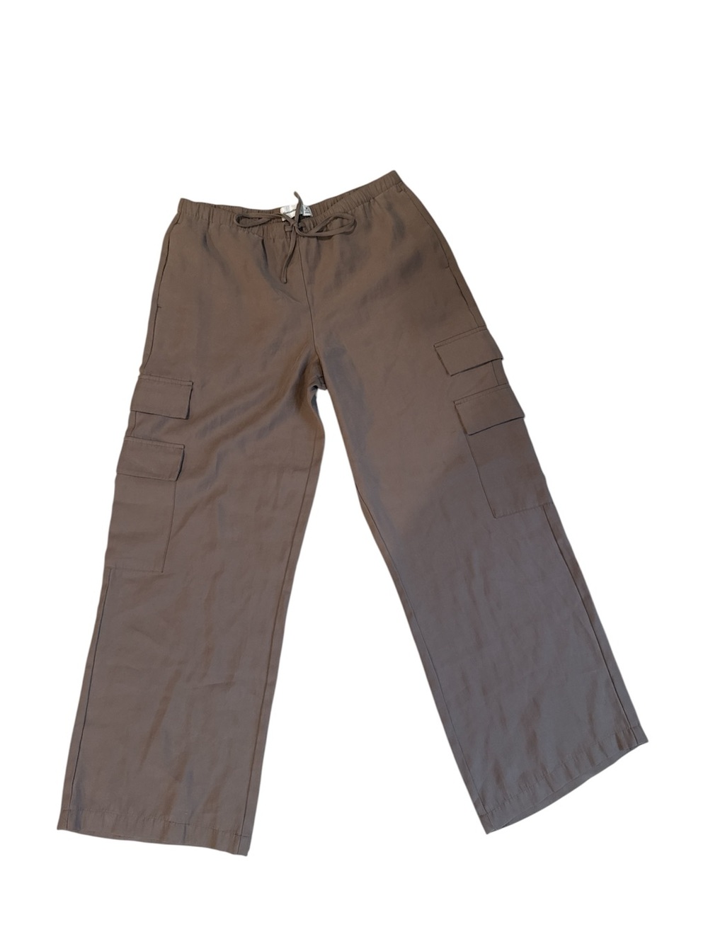 Abercrombie & Fitch Brown Cargo Pants - Elastic Waist, Drawstring